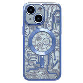 Electroplated Circuit Board Pattern MagSafe Phone Case, For iPhone 13, For iPhone 12, For iPhone 12 Pro Max